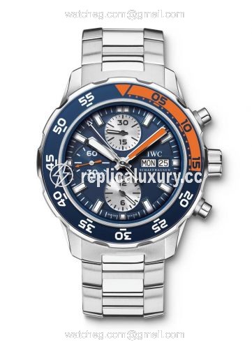 IWC Aquatimer Chronograph Stainless Steel / Blue / Bracelet IW3767-03