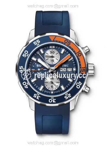 IWC Aquatimer Chronograph Stainless Steel / Blue / Rubber IW3767-04