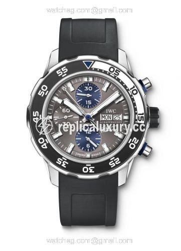 IWC Aquatimer Chronograph Stainless Steel / Grey / Rubber / Cousteau Divers 2010 IW3767-06