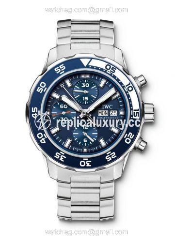 IWC Aquatimer Chronograph Stainless Steel / Blue / Bracelet IW3767-10