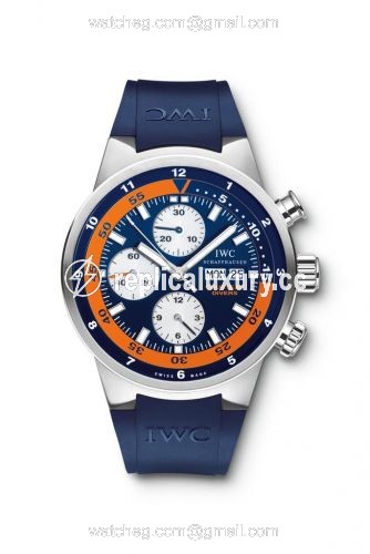 IWC Aquatimer Chronograph Stainless Steel / Blue / Rubber / Cousteau Divers 2007 IW3781-01