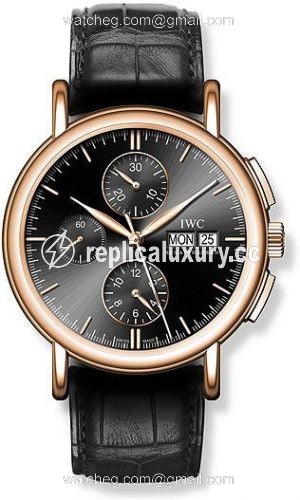 IWC Portofino Chronograph Rose Gold / Black IW3783-05