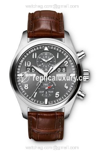 IWC Pilot's Watch Spitfire Perpetual Calendar Digital Date-Month Stainless Steel IW3791-07