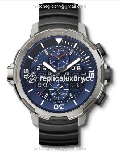 IWC Aquatimer Perpetual Calendar Digital Date-Month Titanium / Blue IW3794-04