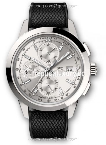 IWC Ingenieur Chronograph Custom Stainless Steel / Silver-Rhodium / Rubber IW3808-AD