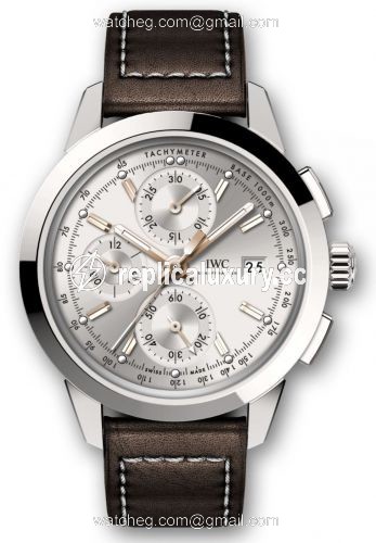 IWC Ingenieur Chronograph Custom Stainless Steel / Silver-Gold / Calf IW3808-AI