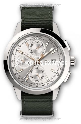 IWC Ingenieur Chronograph Custom Stainless Steel / Silver-Gold / NATO IW3808-AM