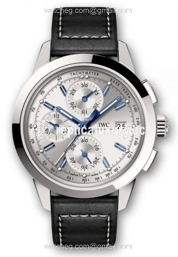 IWC Ingenieur Chronograph Custom Stainless Steel / Silver-Blue/ Calf IW3808-AO