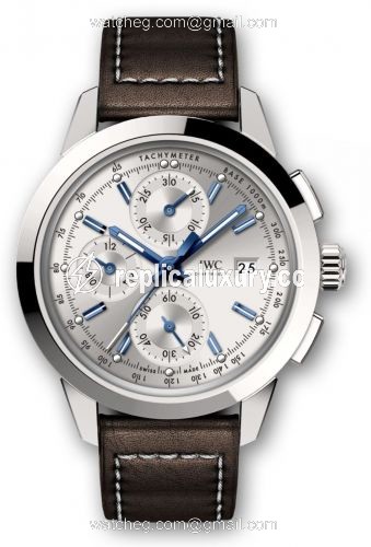 IWC Ingenieur Chronograph Custom Stainless Steel / Silver-Blue/ Calf IW3808-AP