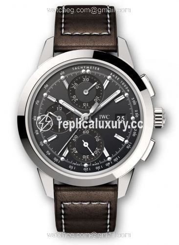 IWC Ingenieur Chronograph Custom Stainless Steel / Black-Rhodium / Calf IW3808-AV