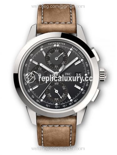 IWC Ingenieur Chronograph Custom Stainless Steel / Black-Rhodium / Calf IW3808-AW