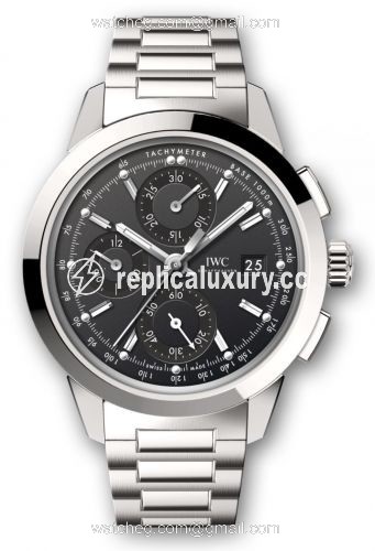IWC Ingenieur Chronograph Custom Stainless Steel / Black-Rhodium / Bracelet IW3808-AY