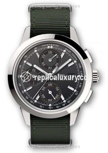 IWC Ingenieur Chronograph Custom Stainless Steel / Black-Rhodium / NATO IW3808-AZ