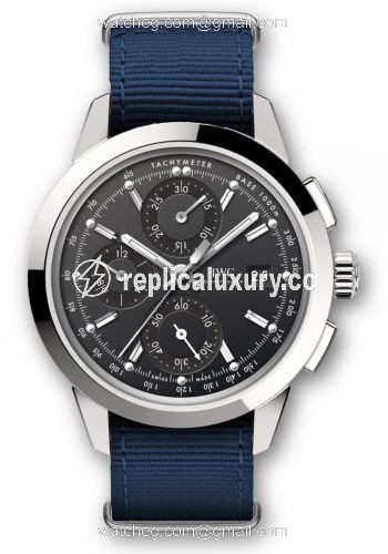 IWC Ingenieur Chronograph Custom Stainless Steel / Black-Rhodium / NATO IW3808-BA