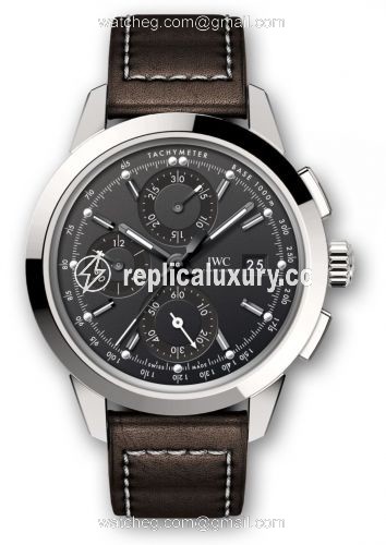 IWC Ingenieur Chronograph Custom Stainless Steel / Black-Black / Calf IW3808-BC