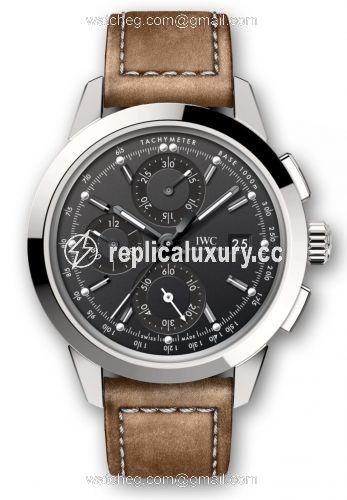 IWC Ingenieur Chronograph Custom Stainless Steel / Black-Black / Calf IW3808-BD