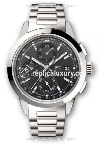 IWC Ingenieur Chronograph Custom Stainless Steel / Black-Black / Bracelet IW3808-BF