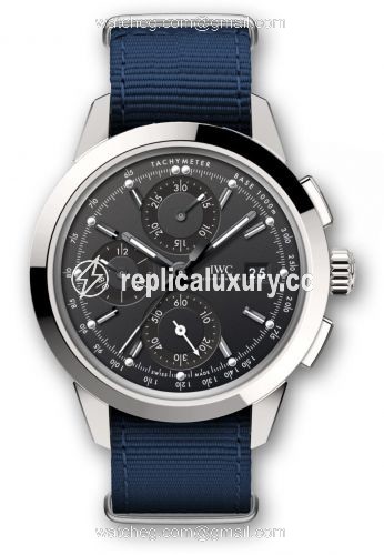 IWC Ingenieur Chronograph Custom Stainless Steel / Black-Black / NATO IW3808-BH