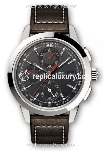 IWC Ingenieur Chronograph Custom Stainless Steel / Black-Red / Calf IW3808-BJ