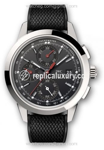 IWC Ingenieur Chronograph Custom Stainless Steel / Black-Red / Rubber IW3808-BL