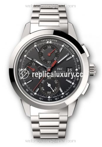 IWC Ingenieur Chronograph Custom Stainless Steel / Black-Red / Bracelet IW3808-BM