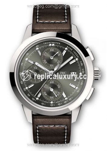 IWC Ingenieur Chronograph Custom Stainless Steel / Green-Rhodium / Calf IW3808-BO