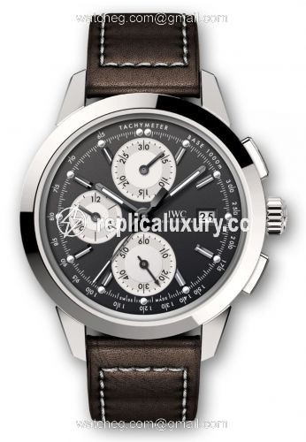 IWC Ingenieur Chronograph Custom Stainless Steel / Black-Silver-Black / Calf IW3808-BU