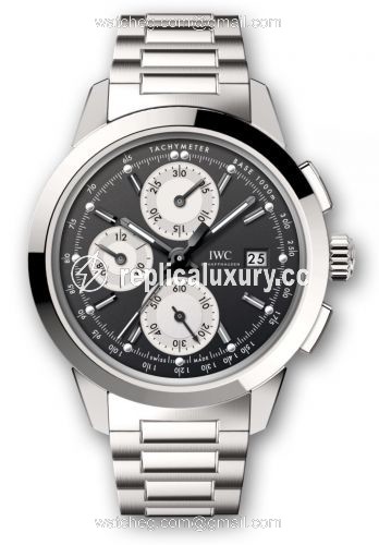 IWC Ingenieur Chronograph Custom Stainless Steel / Black-Silver-Black / Bracelet IW3808-BX
