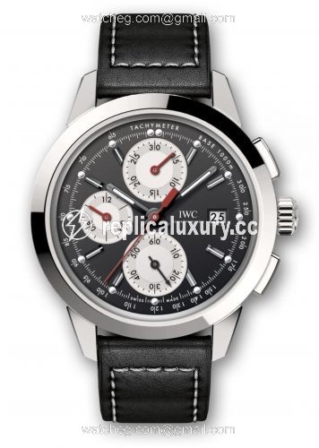 IWC Ingenieur Chronograph Custom Stainless Steel / Black-Silver-Red / Calf IW3808-BY