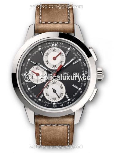 IWC Ingenieur Chronograph Custom Stainless Steel / Black-Silver-Red / Calf IW3808-CA