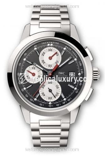 IWC Ingenieur Chronograph Custom Stainless Steel / Black-Silver-Red / Rubber IW3808-CC