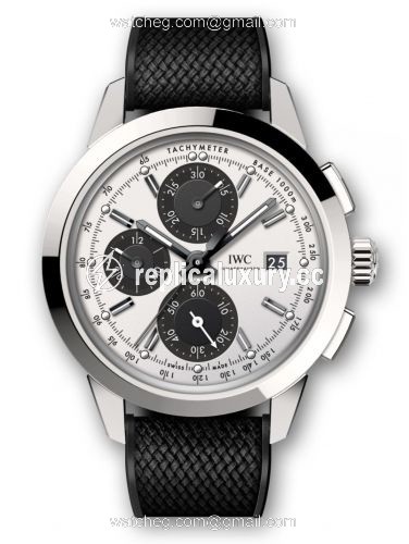 IWC Ingenieur Chronograph Custom Stainless Steel / Silver-Black-Black / Rubber IW3808-CG