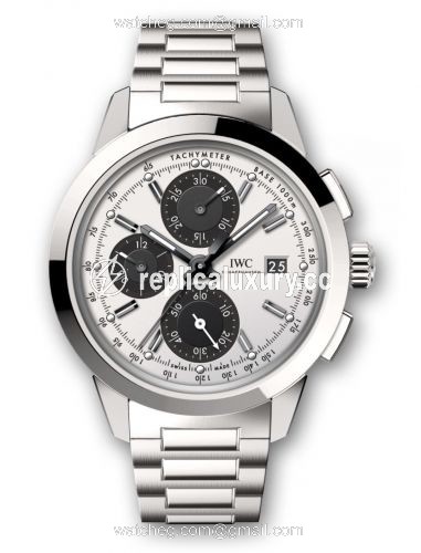 IWC Ingenieur Chronograph Custom Stainless Steel / Silver-Black-Black / Bracelet IW3808-CH