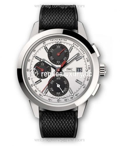 IWC Ingenieur Chronograph Custom Stainless Steel / Silver-Black-Red / Rubber IW3808-CN