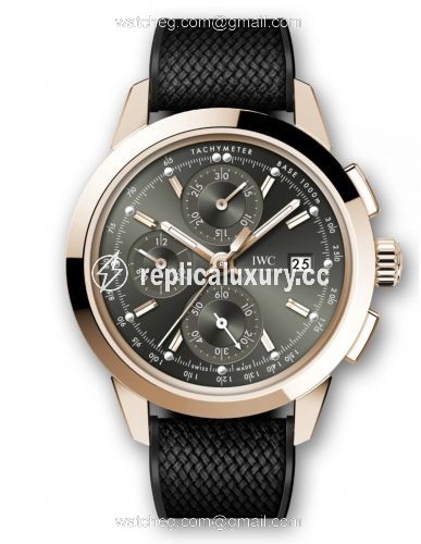 IWC Ingenieur Chronograph Custom Red Gold / Green-Gold / Rubber IW3808-DA