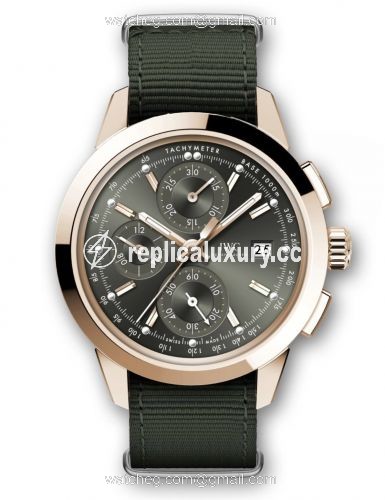 IWC Ingenieur Chronograph Custom Red Gold / Green-Gold / NATO IW3808-DB