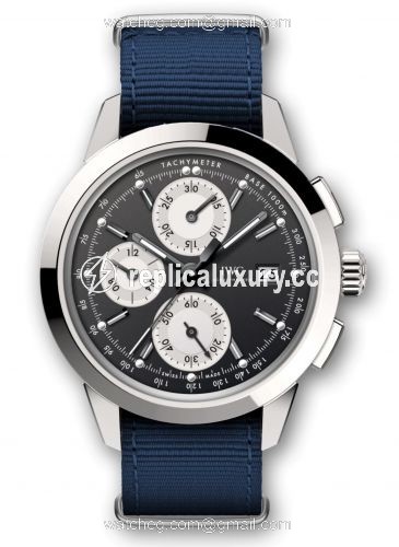 IWC Ingenieur Chronograph Custom Stainless Steel / Black-Silver-Black / NATO IW3808-DH
