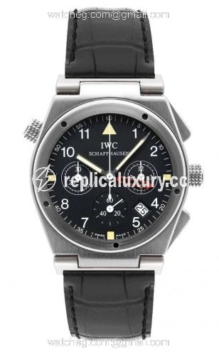 IWC Ingenieur Mecaquartz Chronograph Alarm Stainless Steel / Black / Strap IW3815-01