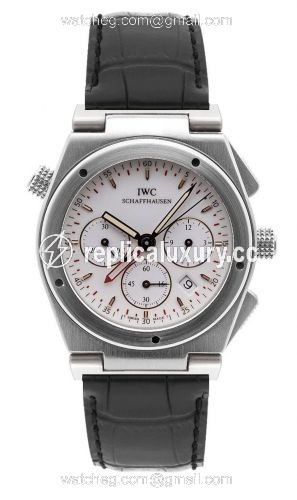 IWC Ingenieur Mecaquartz Chronograph Alarm Stainless Steel / White / Strap IW3815-03