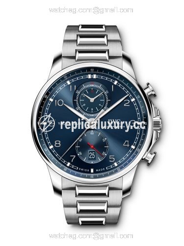 IWC Portugieser Yacht Club Chronograph Stainless Steel / Blue / Bracelet IW390701