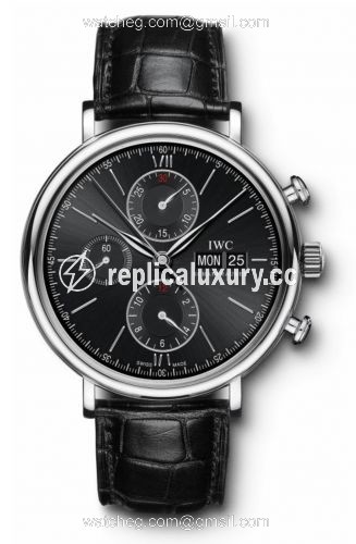 IWC Portofino Chronograph Stainless Steel / Black IW3910-02