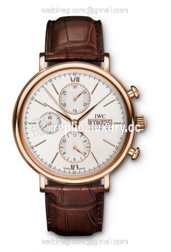 IWC Portofino Chronograph Red Gold / Silver IW3910-20