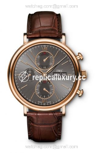 IWC Portofino Chronograph Red Gold / Grey IW3910-21