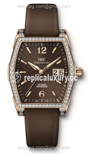IWC Da Vinci Automatic Midsize Rose Gold / Diamond / Chocolate IW4523-21