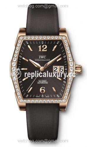 IWC Da Vinci Automatic Midsize Rose Gold / Diamond / Black IW4523-22