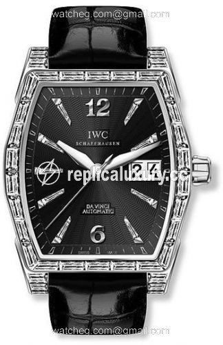 IWC Da Vinci Automatic Midsize White Gold / Baguette / Black IW4523-31