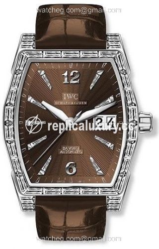 IWC Da Vinci Automatic Midsize White Gold / Baguette / Chocolate IW4523-32