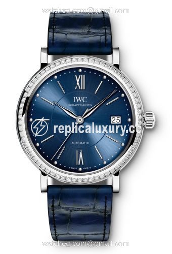 IWC Portofino Automatic 37 Stainless Steel / Diamond / Blue IW4581-11