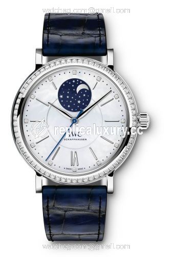 IWC Portofino Automatic Moon Phase 37 Stainless Steel / Diamond / MOP IW4590-01