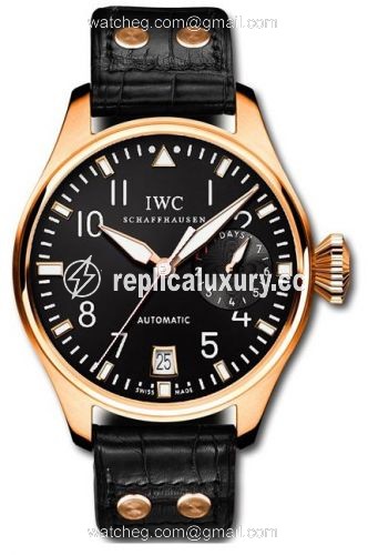 IWC Big Pilot Rose Gold / Black / Tourneau IW5004-08